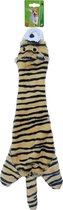 Boon hondenspeelgoed tijger plat pluche bruin/zwart, 55 cm.