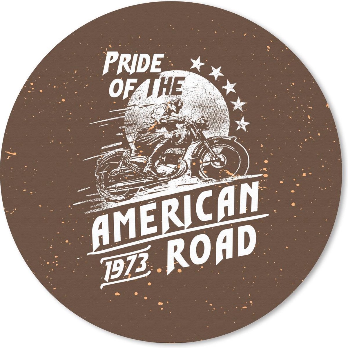Muismat rond 30x30 cm - Mousepad Vintage - Motor - Design - Ronde muismatten