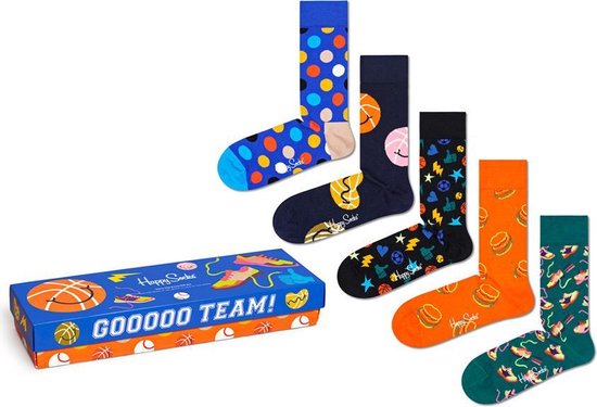 Happy Socks game day giftbox 5P multi - 36-40