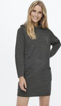 Jacqueline de Yong Jurk Jdybrilliant L/s Hood Dress Knt 15234069 Dark Grey Dames Maat - XS