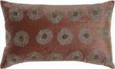 Kussen DKD Home Decor Terra cotta Fluweel (50 x 30 cm)