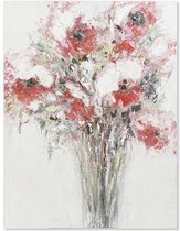 Schilderij DKD Home Decor Handgeverfd Blommor (90 x 3 x 120 cm)