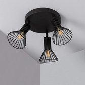 Plafondlamp Ledkia Royal 3 Zwart 25W (Ø180x165 mm)