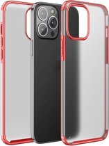 Vierhoekige schokbestendige TPU + pc-beschermhoes voor iPhone 13 Pro Max (rood)