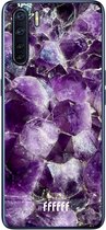 6F hoesje - geschikt voor OPPO A91 -  Transparant TPU Case - Purple Geode #ffffff