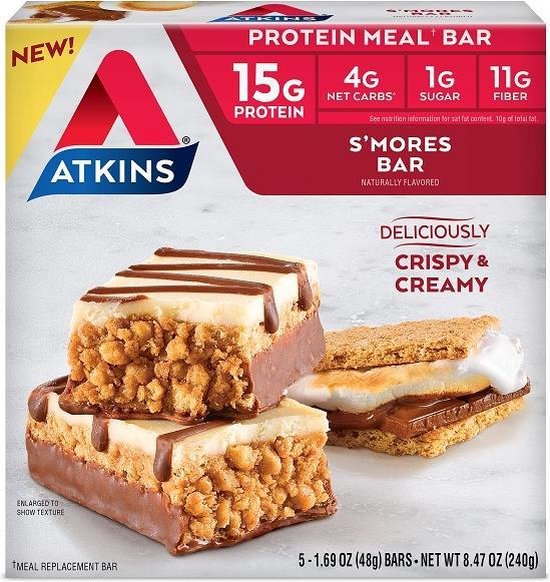 Atkins Protein Bar S'mores Bar 5 x 48g