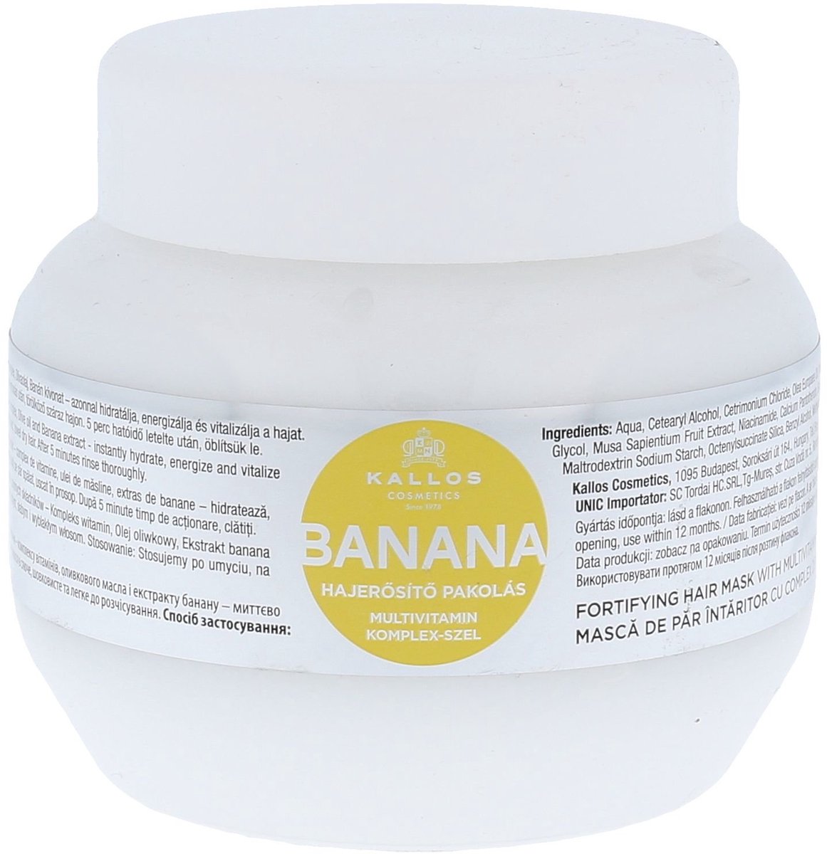 Voedend Haarmasker Kallos Cosmetics Banana 275 ml