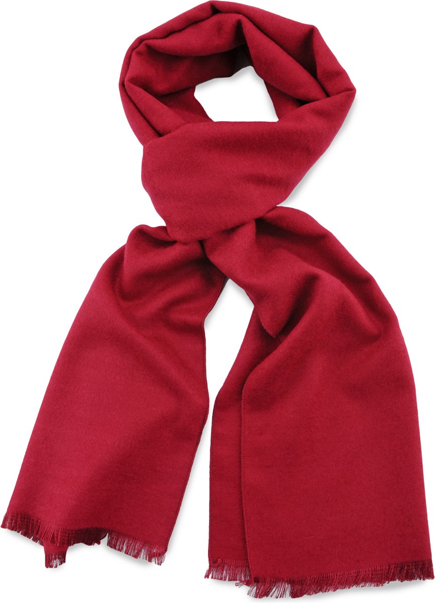 JB Collection - Sjaals - unisex sjaal viscose bordeauxrood langwerpig - bordeauxrood
