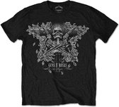 Guns N' Roses Heren Tshirt -L- Skeleton Guns Zwart
