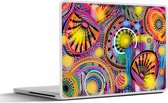 Laptop sticker - 14 inch - Vormen - Kunst - Patronen - Psychedelisch - 32x5x23x5cm - Laptopstickers - Laptop skin - Cover