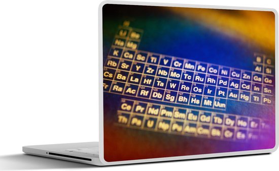 Laptop sticker - 14 inch - Kleurrijk periodiek systeem der elementen ...
