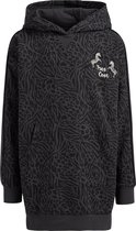 WE Fashion Meisjes sweaterjurk met dessin en capuchon