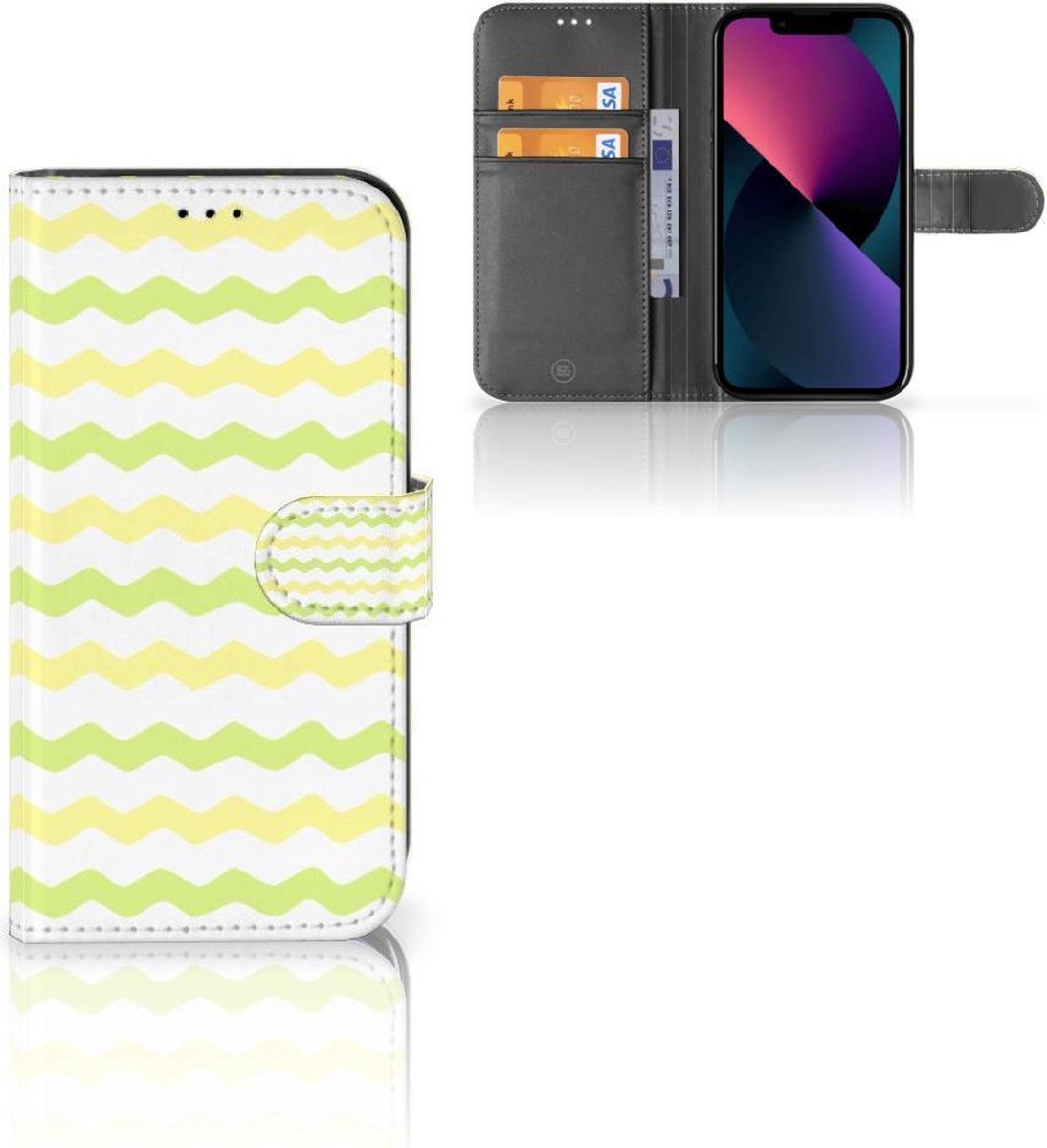 Apple iPhone 13 Telefoon Hoesje Waves Yellow