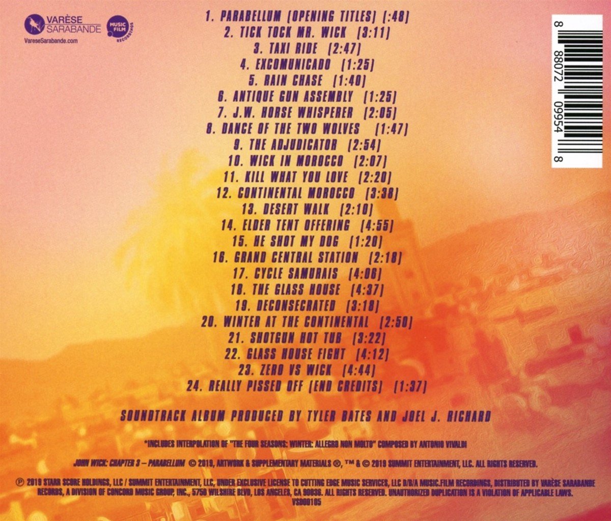 Various Artists John Wick Chapter 3 .. (CD), Joel J. Richard CD