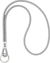 sleutelhanger 48 cm nylon zilver