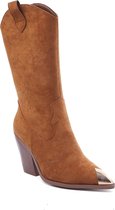WELOVESHOES®  met Hak - Suedine - Camel - Maat 40