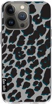 Casetastic Apple iPhone 13 Pro Hoesje - Softcover Hoesje met Design - Leopard Print Grey Print