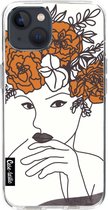 Casetastic Apple iPhone 13 Hoesje - Softcover Hoesje met Design - Flower Girl Lines Print