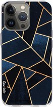 Casetastic Apple iPhone 13 Pro Hoesje - Softcover Hoesje met Design - Navy Stone Print