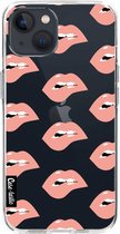 Casetastic Apple iPhone 13 Hoesje - Softcover Hoesje met Design - Lips everywhere Print