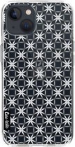 Casetastic Apple iPhone 13 Hoesje - Softcover Hoesje met Design - Geometric Lines Silver Print