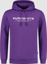 Purewhite -  Heren Regular Fit    Hoodie  - Paars - Maat XS