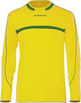 Masita | Sportshirt Heren & Dames Lange Mouwen - Vochtregulerend - 100% polyester Duurzaam - Brasil Lijn - YELLOW/GREEN - 152