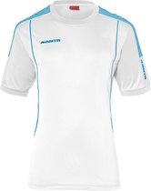 Masita | Sport T-shirt Dames & Heren Korte Mouw - Voetbalshirts Kinderen - Teamline Barça - WHITE/SKY BLUE - 116