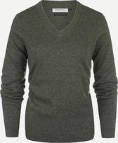 Steppin' Out Herfst/Winter 2021 Trui Fine Merino Vneck Vrouwen - Regular Fit - Wol - Groen (XL)