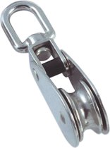 Mini katrol met warteloog en scharnier, 50mm