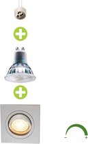 Dimbare LED Inbouwspot 5,5W | vierkant | 75mm | wit - Dim to warm