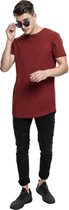 Urban Classics Heren Tshirt -XL- Shaped Long Rood