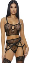 Forplay Made to See - Mesh Lingerie Set black Small