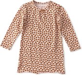 Little Label Meisjes Nachthemd - Maat 110-116 - Pyjama - Roze, Oker - Zachte BIO Katoen