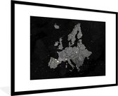 Fotolijst incl. Poster - Kaart - Europa - Verf - 120x80 cm - Posterlijst