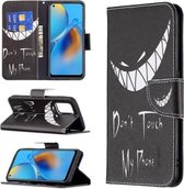 Voor OPPO A74 4G/F19 4G Gekleurd Tekenpatroon Horizontale Flip Lederen Case met Houder & Kaartsleuven & Portemonnee (Smirk)