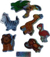 stickervel giraf junior 7 x 11,5 cm 10-delig