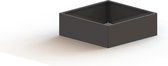 MySteel Gepoedercoat staal plantenbak Miami 1200x1200 Inclusief Bodemplaat - Kleur: RAL9005 (zwart) - Hoogte: 600mm