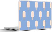 Laptop sticker - 11.6 inch - IJs - Patronen - Blauw - 30x21cm - Laptopstickers - Laptop skin - Cover