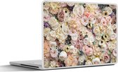 Sticker pour ordinateur portable - 13,3 pouces - Roses - Fleurs - Pastel