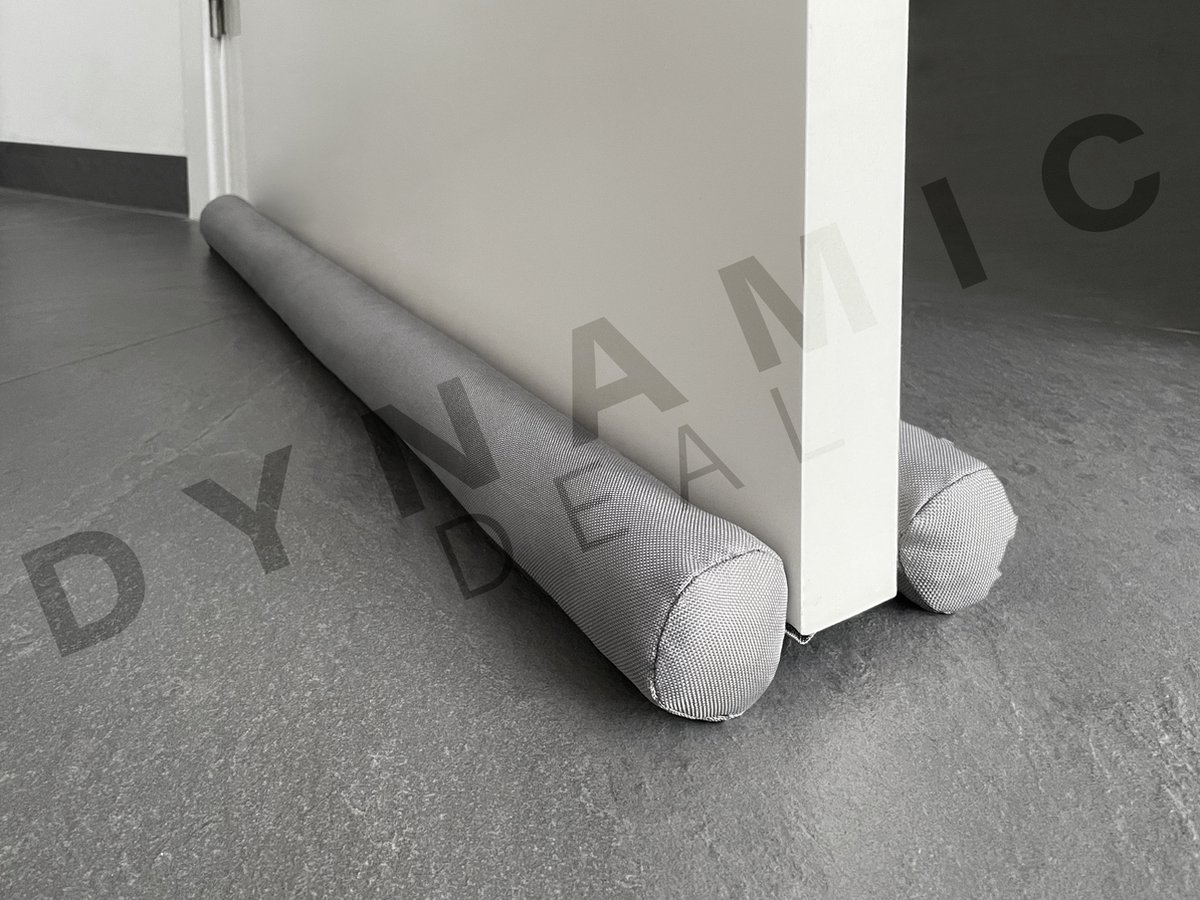 Dubbele tochtrol - 82 cm - tocht rol - tochtstopper - grijs | bol