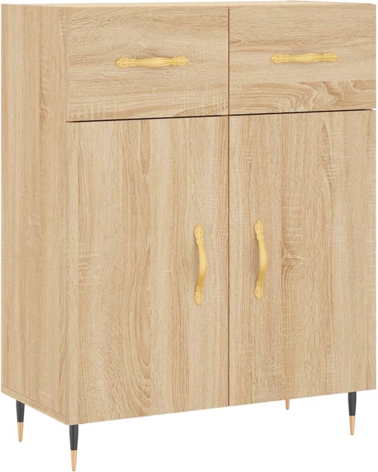 Dressoir met lade Grijs Sonoma 79 x 36 x 75.5 cm Bewerkt hout