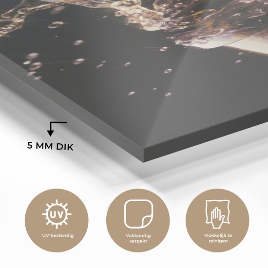 Peinture sur verre - Un bouchon qui sort d'une bouteille de champagne - 60x90 cm - Peintures sur Verre Peintures - Photo sur Glas