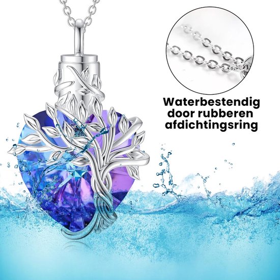 BIAIHQIE Crematie sieraden voor as hanger dubbele hond poot urn ketting