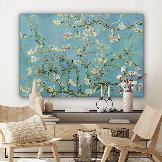 Toile - Peinture Van Gogh - Fleur d'amandier - Fleur - Maîtres anciens - Vincent van Gogh - 120x80 cm - Décoration de chambre - Chambre