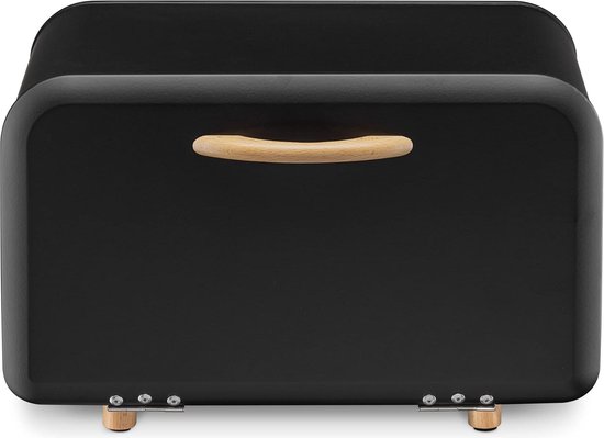 Broodtrommel, Zwart Metaal Met Bamboedeksel, Broodopslag, Duurzame En Ruime Toast Opbergcontainer Voor Het Keukenwerkblad Baguette Container Levensmiddelenorganizer 3189875683 Broodtrommel, Zwart Metaal Met Bamboedeksel, Broodopslag, Duurzame En Ruime Toast Opbergcontainer Voor Het Keukenwerkblad Baguette Container Levensmiddelenorganizer 3189875683