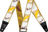 Fender WeighLess Monogram, wit/bruin/geel 2 - Gitaarband