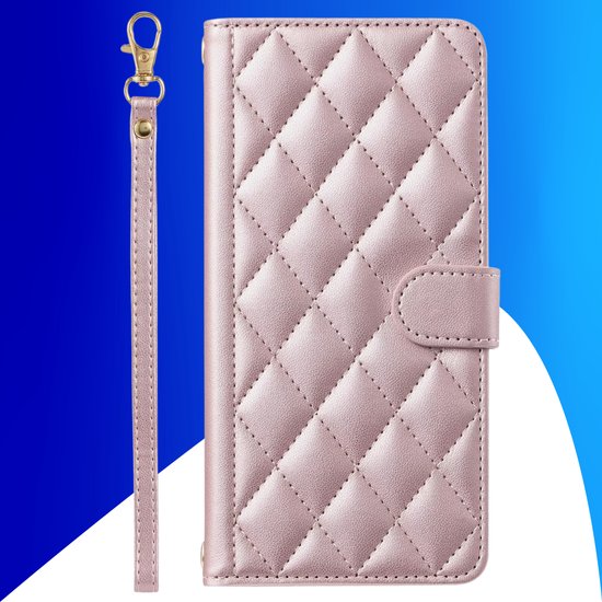 Étui adapté pour Samsung Galaxy A21S - Bookcase - Porte carte - Cordon - Simili cuir - Or Goud