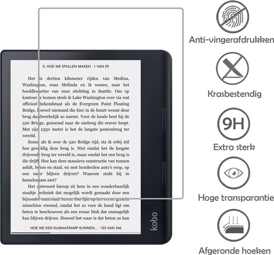 Hoesje Geschikt voor Kobo Sage Hoes Bescherm Hoesje Case Sleep Cover Trifold Met Screenprotector - Hoes Geschikt voor Kobo Sage Hoesje - Rood van Hoesje  — afbeelding 3