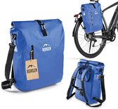 fietstas voor bagagedrager 3-in-1 fietsrugzak I bagagedragertas I schoudertas - combi fietstas - 100% waterdicht en reflecterend met afneembare laptoptas (blauw, 18 L)